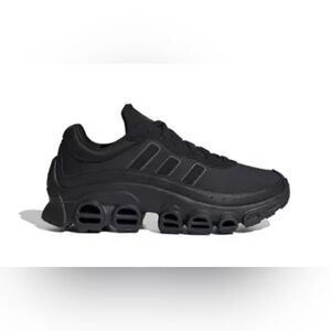 Adidas shoxsBlack Sneakers with White Stripes